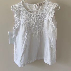White Eyelet Top